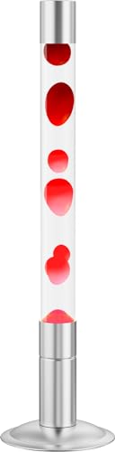 LKUA 30-Inch Relaxing Liquid Motion Lamps,Magma Lamps, Home Decor Living Room Office Bedroom Lamp for Adults (White Water Red Wax)