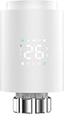 Smart Heizkörperthermostat, Wifi Add-o Smart-Heizkörperventil, wöchentlich programmierbarer Zeitplan, Ultra-Silet-Motor, Urlaubs- & Öko-Modus, kabellose Thermostate für Heizkörper-TV-Kit, Weiß