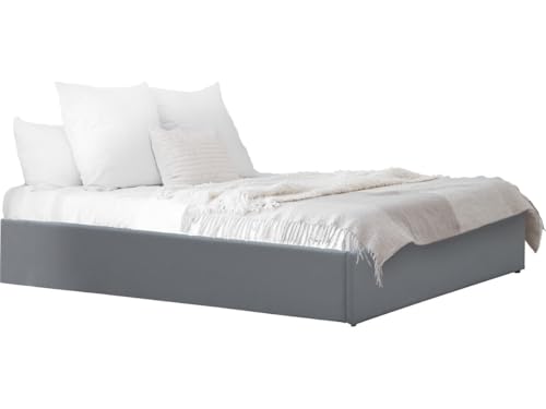 Habitat et Jardin Cama Individual de PVC con Box AVA - 90 x 190 cm - Gris