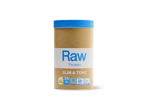 Amazonia Raw Protein Slim & Tone Vanilla Cinnamon - Organic Low-Carb Plant-Based Protein Powder with 22.1g Vegan Protein, Gluten-Free, Low FODMAP, Fermented for Easy Digestion, Rich in Iron & Zinc, 1kg