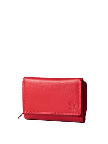 Image of Lakeland Leather Ladies 12.5cm Leather Purse in Red