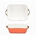 Vobajf Naczynie do pieczenia Phnom Penh ceramiczna patelnia do pieczenia prostokątna pieczony ser ryżowy talerz kuchenka mikrofalowa piekarnik zupa talerz głęboki talerz idealny do kuchni domowych (kolor: Pomarańczowy, rozmiar: 24 x 13,5 x 6 cm)