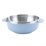 Photo Gallery set di ciotole isolate in acciaio inox per bambini, design a doppio strato per riso e zuppa (f) Photo Gallery set di ciotole isolate in acciaio inox per bambini, design a doppio strato per riso e zuppa (f)