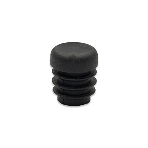 Image of Flyshop 8 Pack Black Plastic Hole Plug Round Tubing End Cap Chair Glide Inserts 12 mm, 1 /2 inch