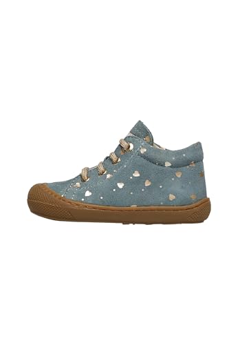 NATURINO Suede First Walking Shoes, Green, 1 UK Child
