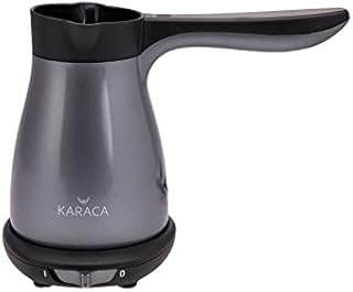 Karaca Anthracite Electric Coffee Pot, Turkish Coffee Maker Machine, Steel Turkish Coffee Pot, 330ml / 11oz Capacity, Washable Coffee Pot Electric Turkish Coffee Maker