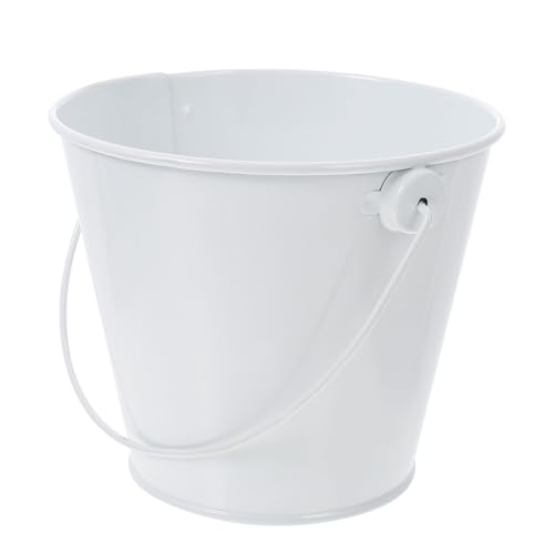Angoily Cubo para en Fiestas Prueba de Óxido para Bebidas de Cerveza Almacenar Cubitos de Diseño Portátil de Hierro Blanco