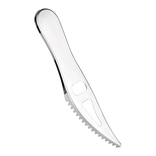 Acan Tradineur - Escamador de Pescado - Fabricado en Acero Inoxidable - Diseño único, Original y ergonómico - Utensilios de pescadería - 9,5 x 4 x 1,3 cm