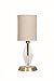 House of Troy Bryson Mini Crystal Tapered Column Satin Brass Accent Table Lamp
