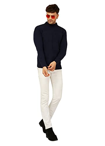 Image of Kvetoo Men High Neck Full Sleeve Winter Woolen Sweater