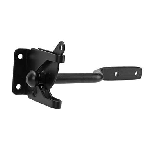 Image of Carbon Steel Garden Door Lock Hasp Safety Padlock Clasp for Gates and Chests Black