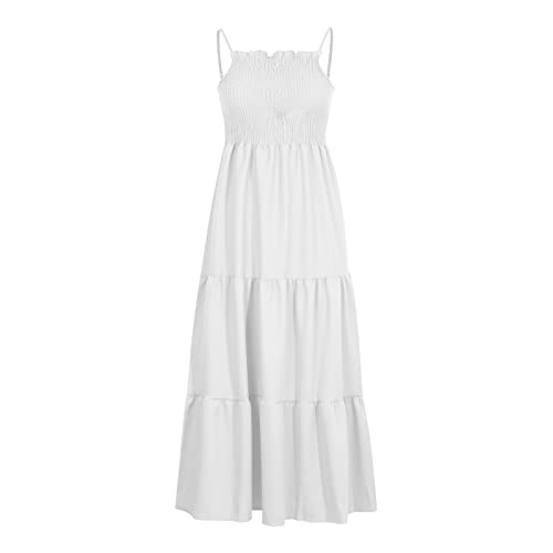Vestido de sol feminino sem mangas, sem alças, alças finas, vestido de sol para praia, havaiano, fra