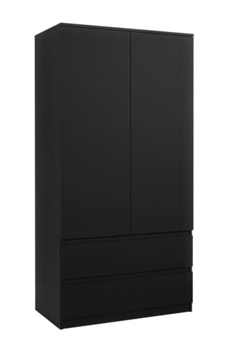 meble masztalerz Armoire Chambre avec 2 Tiroirs Largeur 90 cm - Penderie Vetement Dressing -...