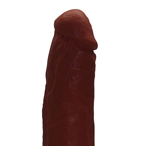 Capa Peniana Rígida Em Vinil Com Elástico Pênis 19cm x 4,5cm Marrom Eros