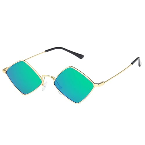 Lunettes de soleil dames nuances rétro finitions minimalistes en alliage premium or vert