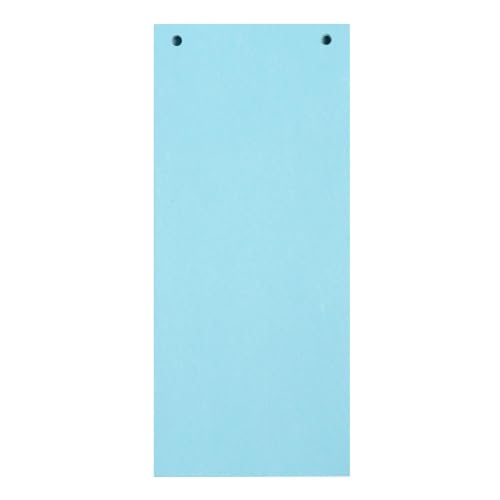 Exacompta 13415B 100er Pack Karton-Trennstreifen. 10 5 x 24 cm blau. Für eine übersichtliche Anblage Ihrer Dokumente. Trennlaschen Trennblätter Ordner Register Blauer Engel