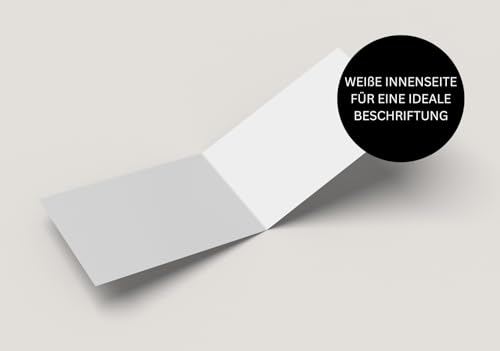 Elegante Jubiläumskarte 10 Jahre – Glückwunschkarte zum Firmenjubiläum oder Hochzeitstag Klappkarte mit edlem Gold-Design (querformat DINA6)