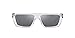 ARNETTE An4281 Woobat Gafas de sol rectangulares para hombre, Cristal/Gris Espejo Plata