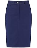Bund mit Gürtelschlaufen Gerry Weber Damen Rock mit Stretchkomfort Rock kurz Rock unifarben knieumspielend Blueberry 38