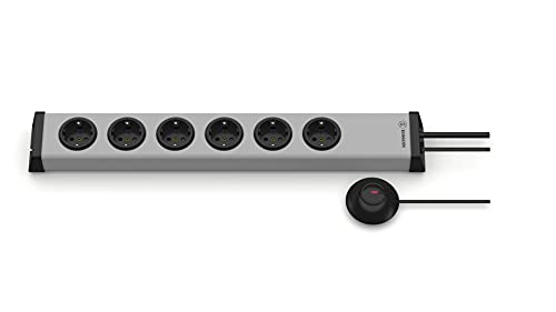 Bloc multiprise 6 prises Ehmann Vario Line pour bureau et espace multimédia