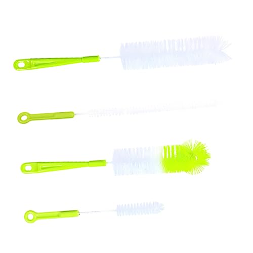 Healeved 1 Set 4pcs Cleaning Brush Water Cup Brush Bottle Brush Bottle Cleaner Brush Handle Cup Cleaner Cup Washing Brush Pp Environmental Protection Plastic Green