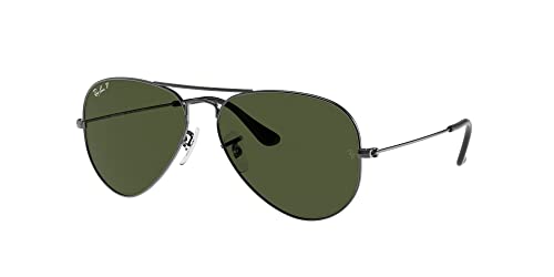 Ray-Ban RB3025 Sunglasses Bundle: RB 3025 AVIATOR LARGE METAL 004/58 Aviator Large Metal Gunmetal G and Universal Anti-slip Silicone Leash