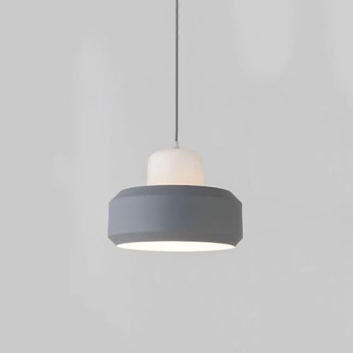Suspension nordique en métal gris réglable pour salon