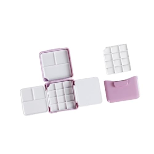 Colaxi Watercolor Palette with Washing Bucket Mini for Professional Beginner Travel Paint Palette for Sketching Acrylic Oil Painting, Pink