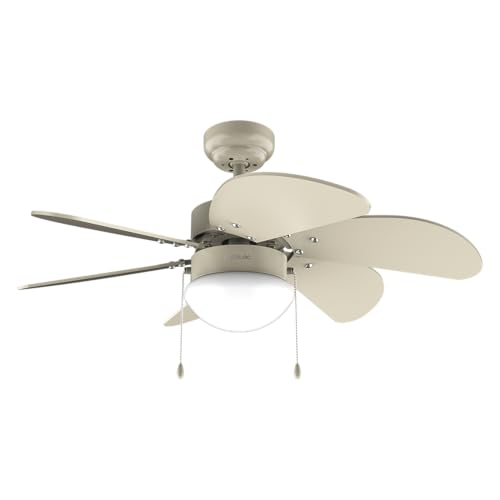 Cecotec Ventilador de Techo con Luz EnergySilence Aero 3600 Vision Full SunLight. 50 W, Diámetro 36”, 3 Velocidades, 6 Aspas Reversibles, Modo winter-summer, Uso Sencillo, Interruptor en Cadena