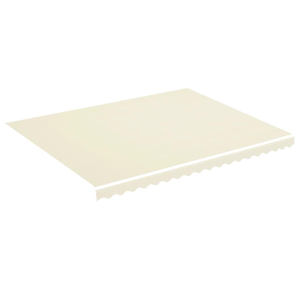 vidaXL Awning Replacement Fabric Cream 4.5x3.5m - UV-Resistant Outdoor Patio Sunshade Polyester Canopy Top for Garden — image 1