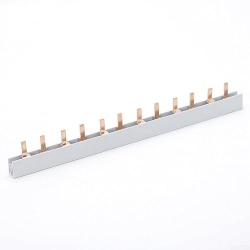 Barra colectora de peine de distribución de energía 63 A 230 V, divisor de bloque de terminales, sistema de conexión de 12 módulos para disyuntor DPN (B)
