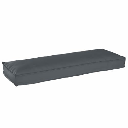 vidaXL Pallet Cushion Bench Anthracite - Polyester Rectangular Cushion 120x40x8cm - Indoor Seatings for Lounge/Living Room