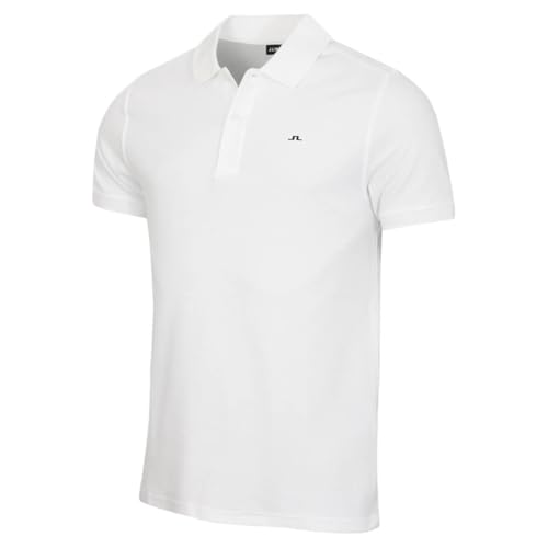 Image of J.Lindeberg Mens Pike Golf Polo Shirt - White - L