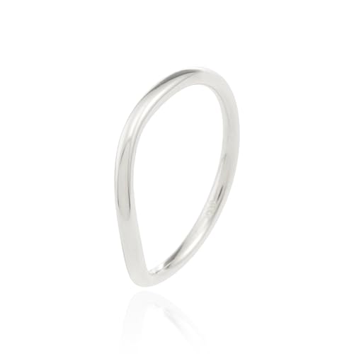 Bague ondulée en argent 925 recyclé de haute qualité pour une élégance intemporelle durable