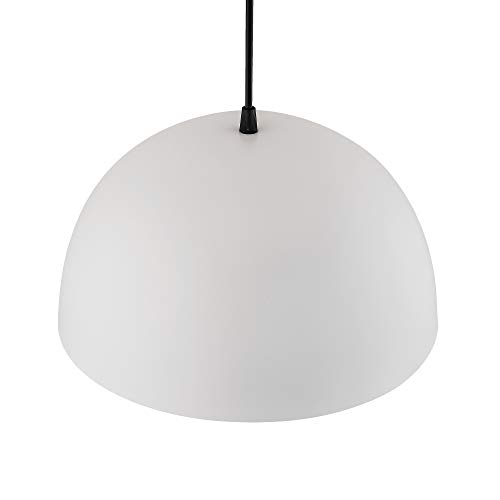Image of Homesake Decorative Hanging Pendant Light with LED Bulb (Classy White, 12 Inches)