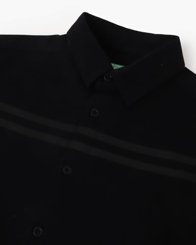 Image of United Colors of Benetton Regular Fit Spread Collar Solid Shirt