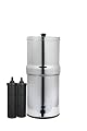 AquaEasy Lite Stainless Steel Gravity Water Filter System (2.25 Gallon) with 2X Activated Carbon Filter, (Glossy) Countertop Water Filtration System