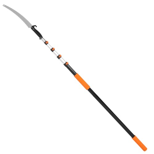 Kokorna Telescopic Tree Pruner 6M/21ft with 47cm Saw Blade, Extendable Long Reach Pole Pruner Saws for Trimming, Lightweight Tree Loppers for Pruning High Branches and Leaves