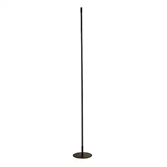 MILAAN LED Floor Lamp Standing Lamp with Remote Control Black-Netural Light