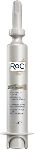RoC Derm Correxion Serum Fill + Treat for Face Neck, & Jawline, Wrinkle Filler, Advanced Retinol & Triple Hyaluronic Acid - 15ml - Image 2