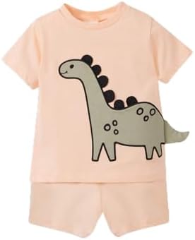 DeFacto%100 Pamuklu Dinozor Baskılı Beli Lastikli Pijama Takımı Erkek Bebek - Görsel 1