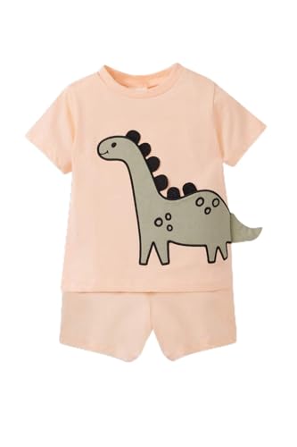 DeFacto%100 Pamuklu Dinozor Baskılı Beli Lastikli Pijama Takımı Erkek Bebek