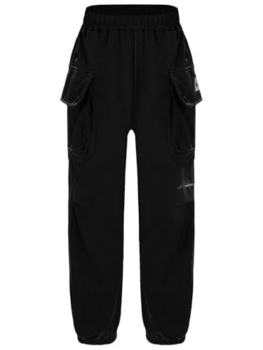 Hularka Kids Boys Cargo Trousers Athletic Jooger Pants Hip Hop Dance Sweatpants Casual Outdoor Hiking Dungarees Bottoms