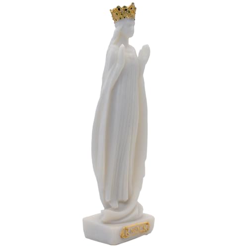 Estatua de Nuestra Señora de Knock de 5 pulgadas blanca miniatura 2