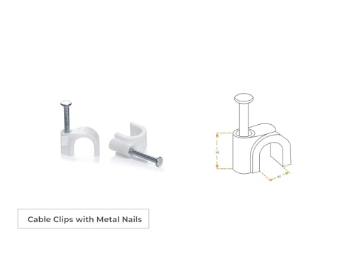 TECHSON Cable Clips 200pcs with Metal Nails - Image 7