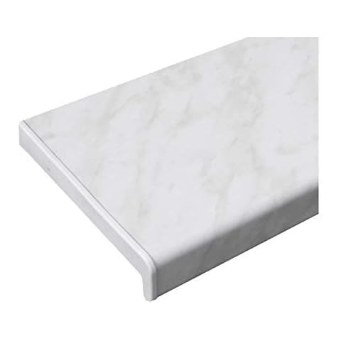 200 mm greenteQ Fensterbank Innen Innenfensterbank Fensterbrett Marmor + Seitenabschluß (1000mm) Cover
