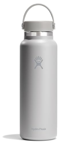 Image of Hydro Flask Water Bottle - Insulated Stainless Steel - Wide Mouth Flex Lid, Non Spill, Leakproof and Refillable in 40 Oz