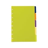 Staples? Arc Notebook Poly Index Dividers, Junior-sized, Assorted Colors, Set of 5