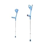 ♥ RESISTENTES Y DE ALTA DURABILIDAD: Fabricadas con estructura de aluminio anodizado plateado, estas muletas combinan resistencia y ligereza. El mango y las coderas de polipropileno garantizan un agarre cómodo y seguro, además de una larga vida útil gracias a la calidad de los materiales utilizados.