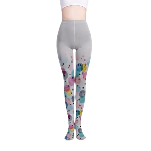 Premium Velvet Colorful Polka Dot Patterned Tights for Women with Designs Pantyhose Stockings